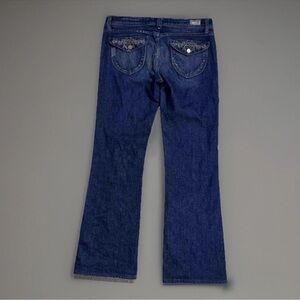 Paige Jeans Bootcut Sz 29 Pico Low Rise Flap Pockets Distressed Festival 90s Y2K